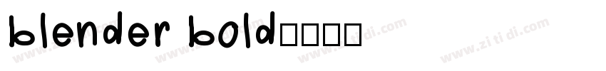 Blender Bold字体转换